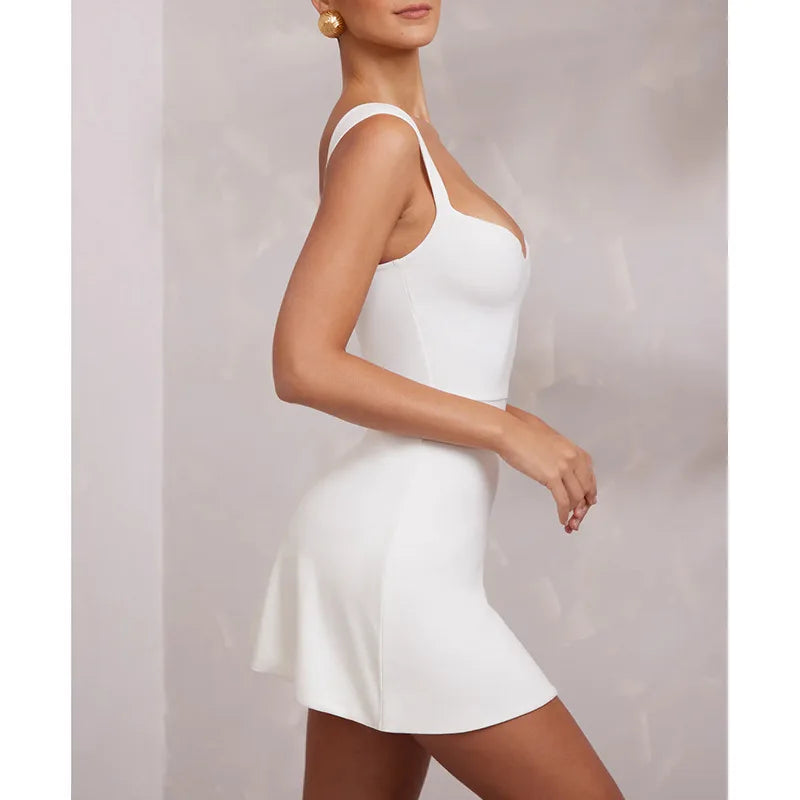 Women's Sleeveless Bodycon Mini Dress Sweetheart Neckline