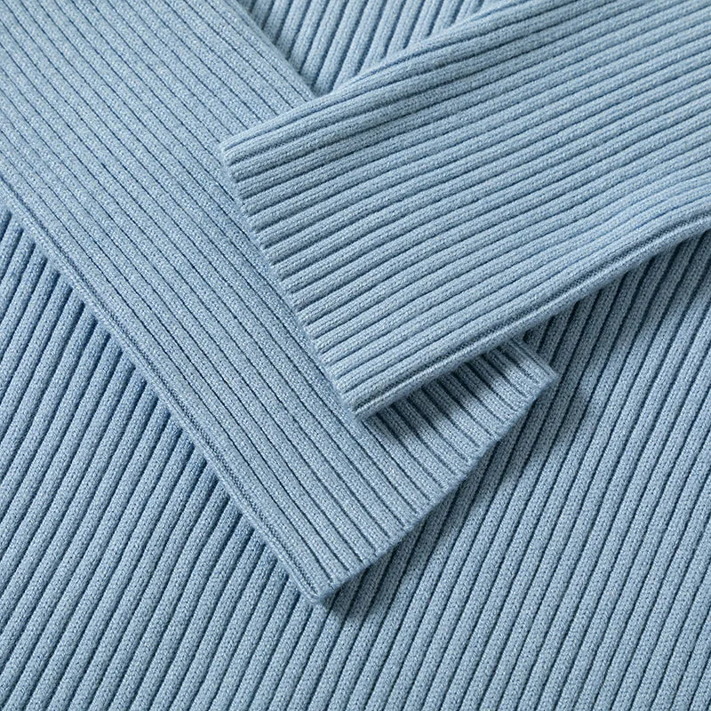 Women's Autumn Knit Dress Bodycon Maxi O Neck Chic Office