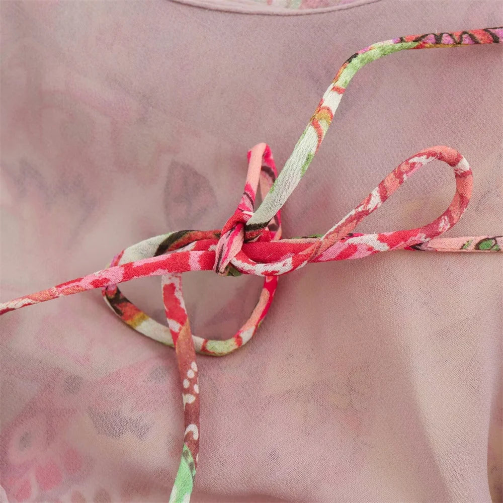 Backless Patchwork Printed Summer Dress For Women Slim Fit