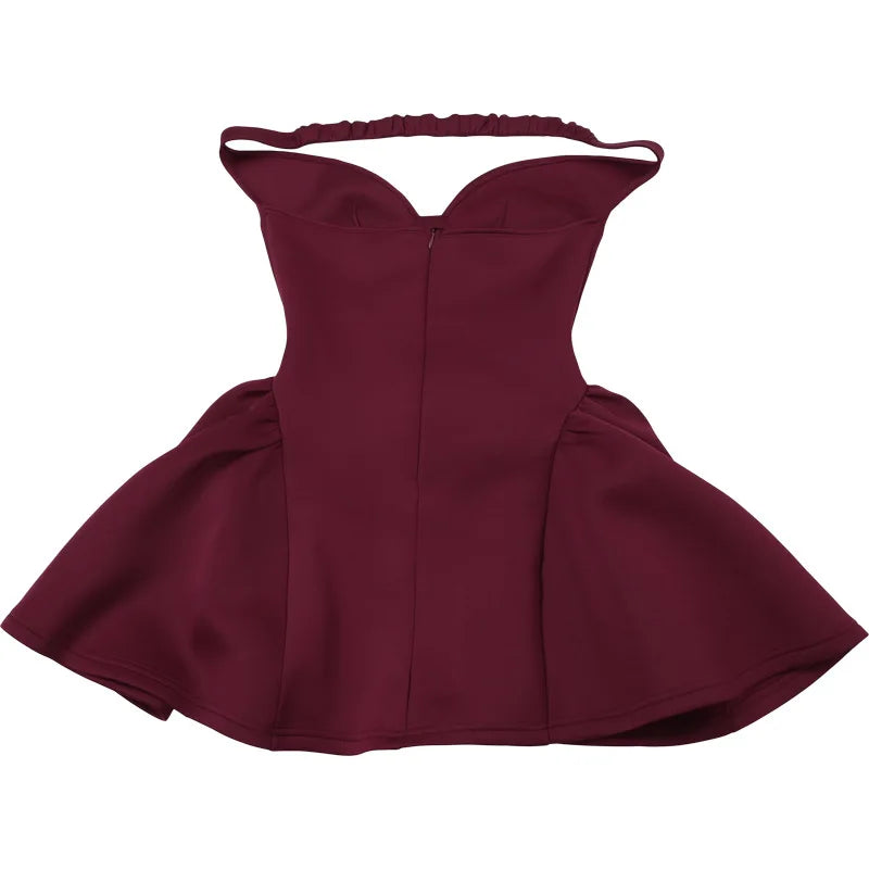 Strapless Backless Party Dress Mini A Line Bodycon Dress