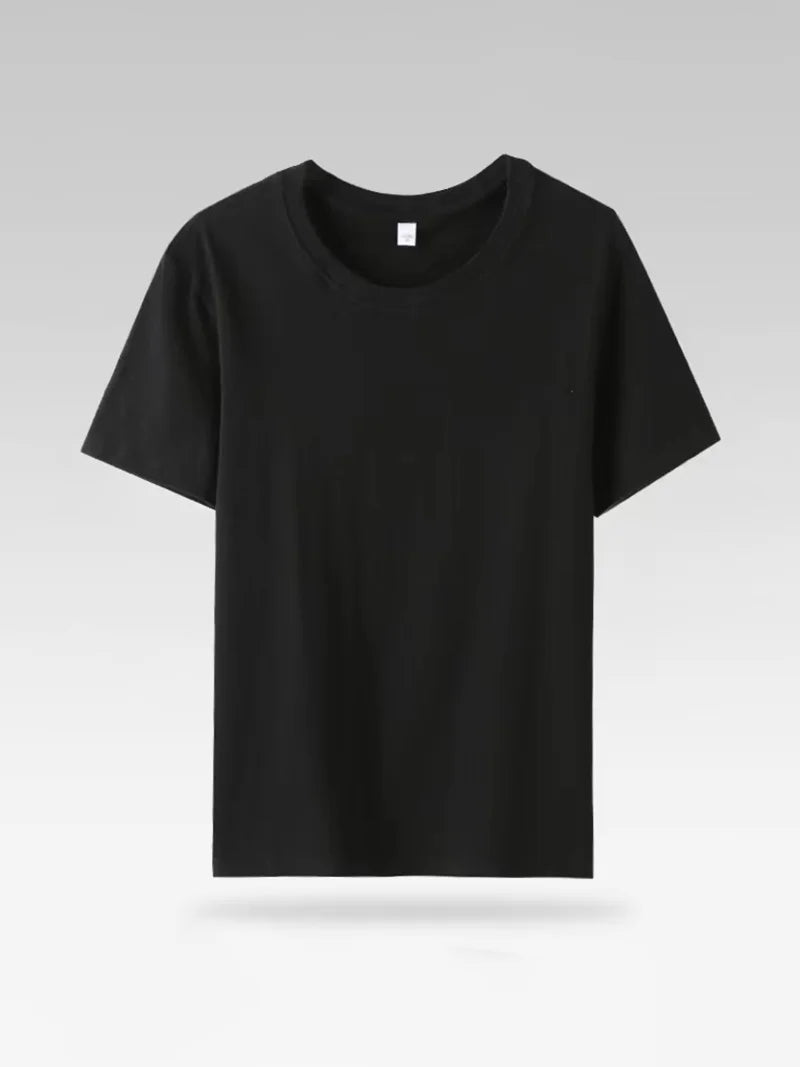 Women Cotton Summer Basic T Shirt Loose Fit Short Sleeve Casual Tee