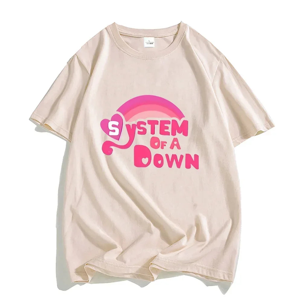 System Of A Down Vintage Retro Graphic T Shirts for Men and Women Short Sleeve Streetwear