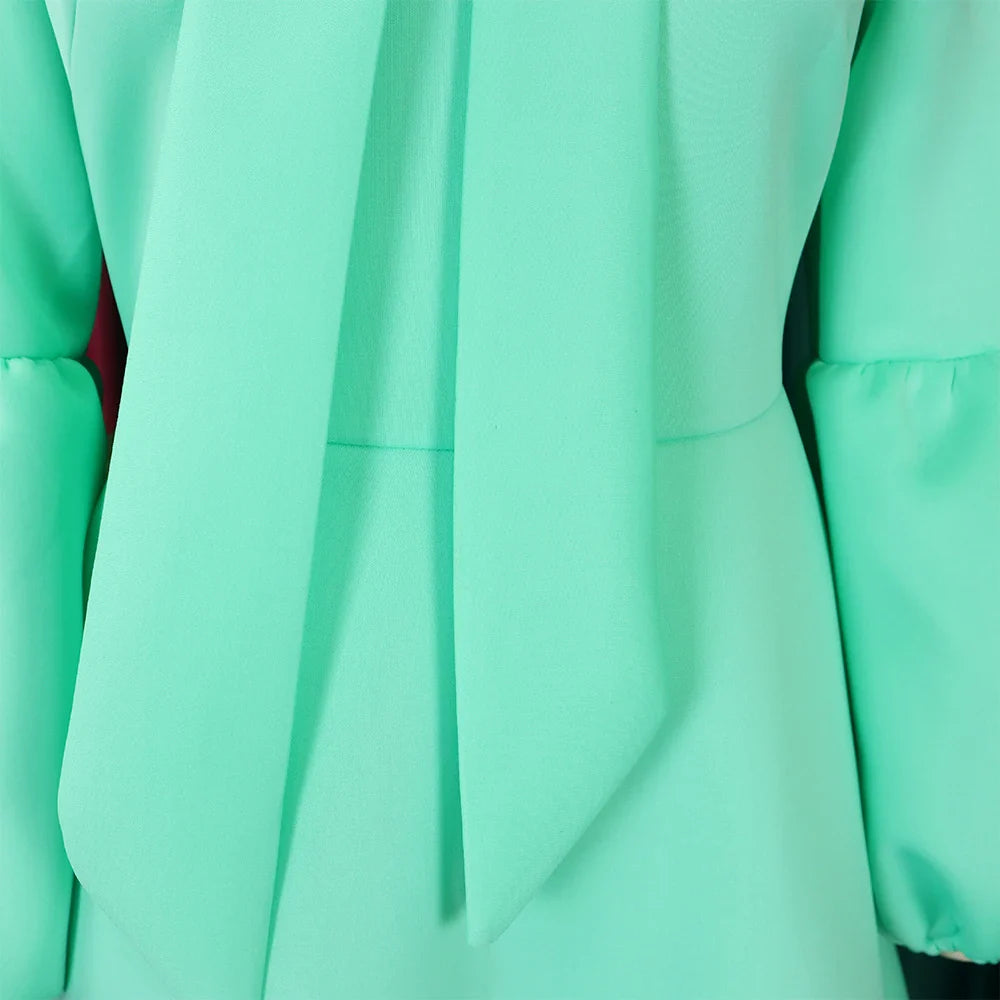 Elegant A Line Midi Dress With Bow Collar For Party