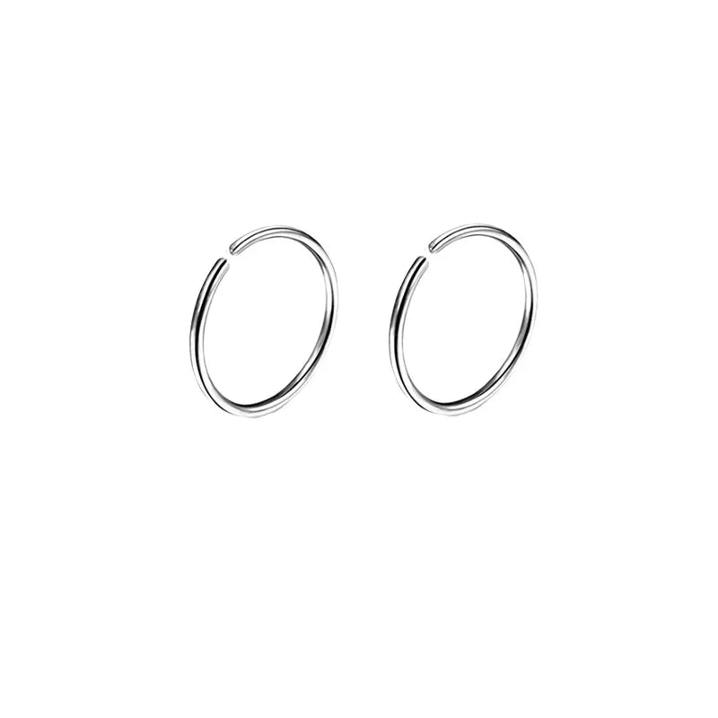 20G Thin Fake Septum Nose Ring Set, Septum Hoops and Labret Lip Rings for Cartilage, Tragus and Helix Earrings