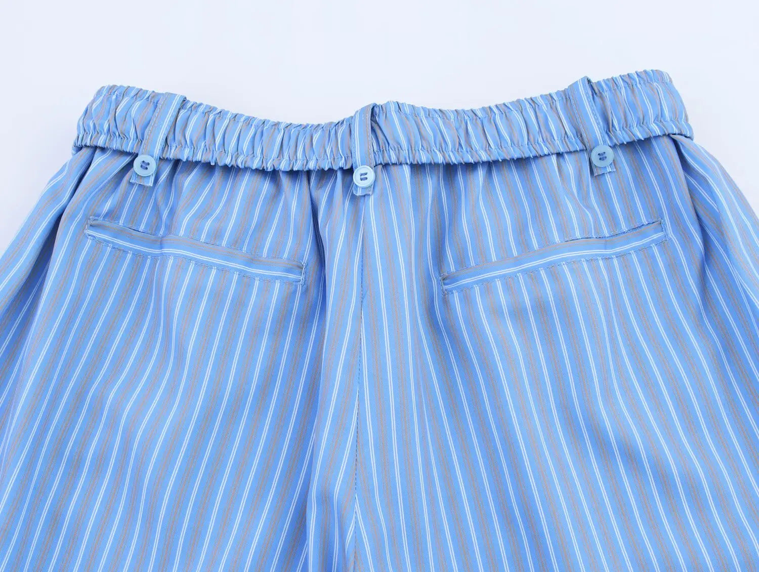 Asymmetric Striped Vest Pants Suit for Women with Round Neck Sleeveless Top and Elastic Waist Pants, Casual Chic Outfit for Spring and Summer