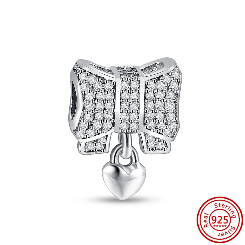 Fit Pantaro Peacock Cake Teeth Butterfly Crown S925 Silver Charms Beads Fine Jewelry for Women Gift