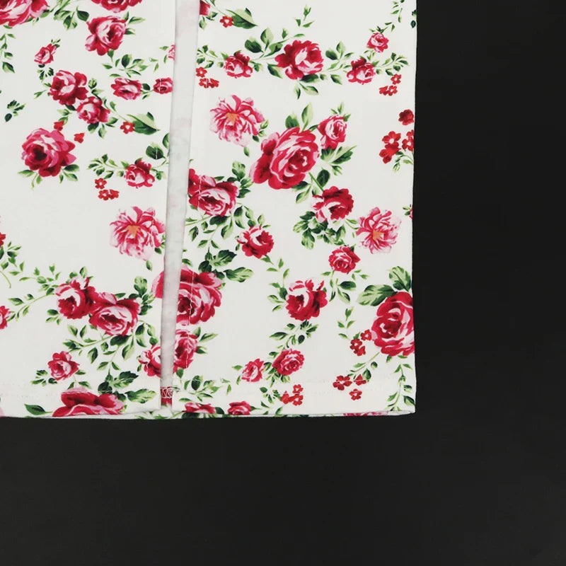 Red Print Maxi Dress For Women Sleeveless Lace V Neck Party