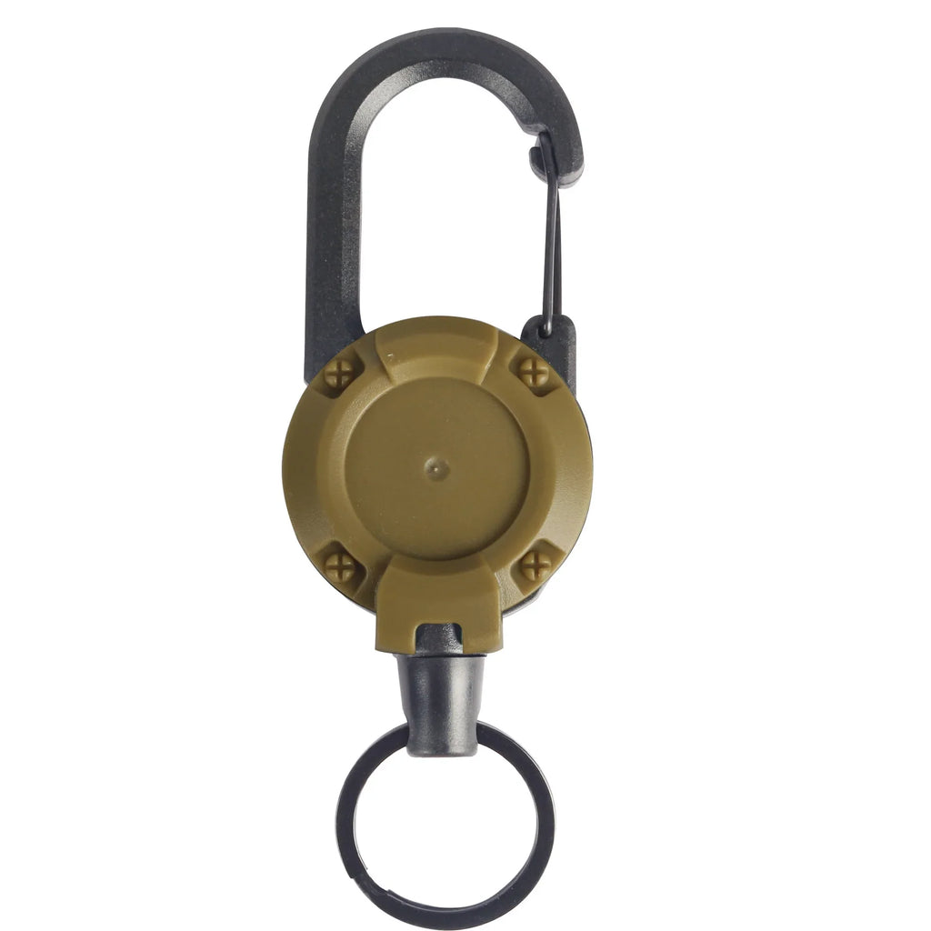 Heavy Duty Retractable Key Ring with Anti-Theft Metal Design and Easy-Pull Elastic Rope for Keys and Badges