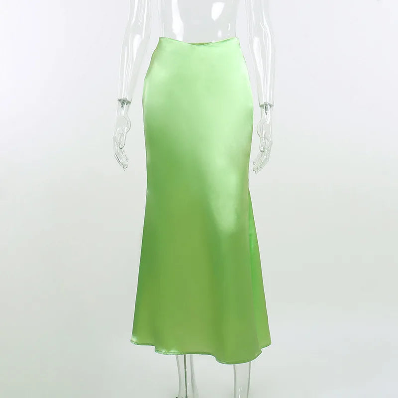 Two Piece Strapless Rope Halter Satin Bikini Set For Beach