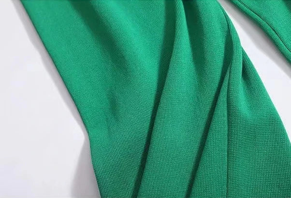 Women's Casual Sweater Set with Long Sleeve Tops and Color Block Design for Autumn and Winter