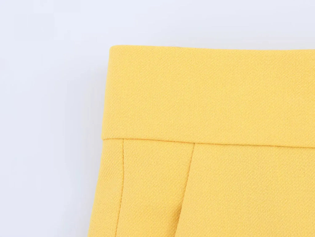 Women's Casual Chic Suit with Lapel Jacket and High Waist Flared Pants for Spring and Summer