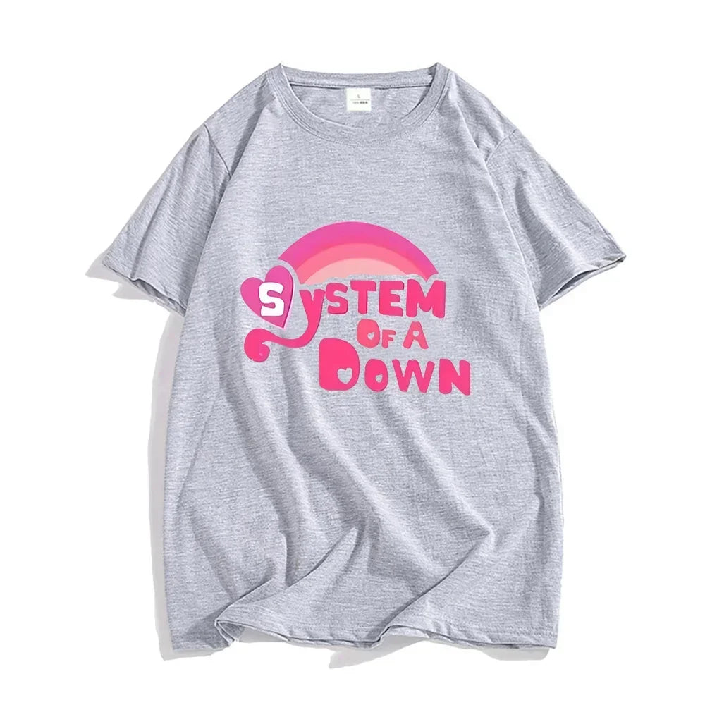 System Of A Down Vintage Retro Graphic T Shirts for Men and Women Short Sleeve Streetwear