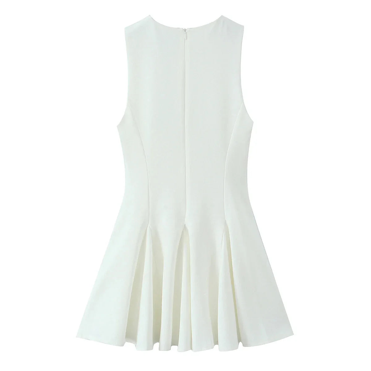 Sexy Bow Pleated Sleeveless Mini Dress For Summer Women