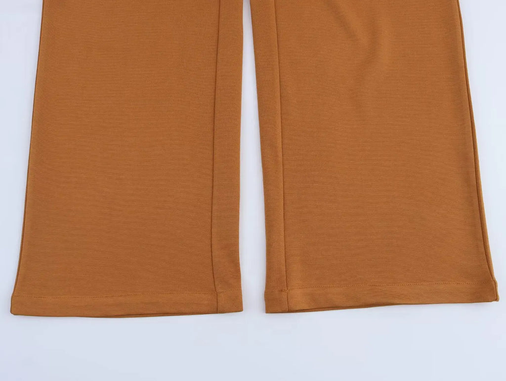 Stylish Women's Long Jumpsuit Comfortable Versatile Casual One-Piece Outfit with Simple Elegant Design