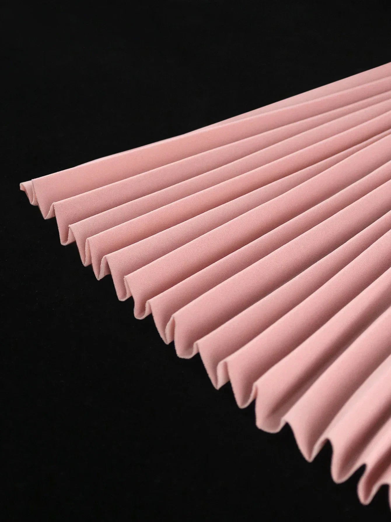 Pink Pleated Church Dress With 3D Rose For Wedding Guest