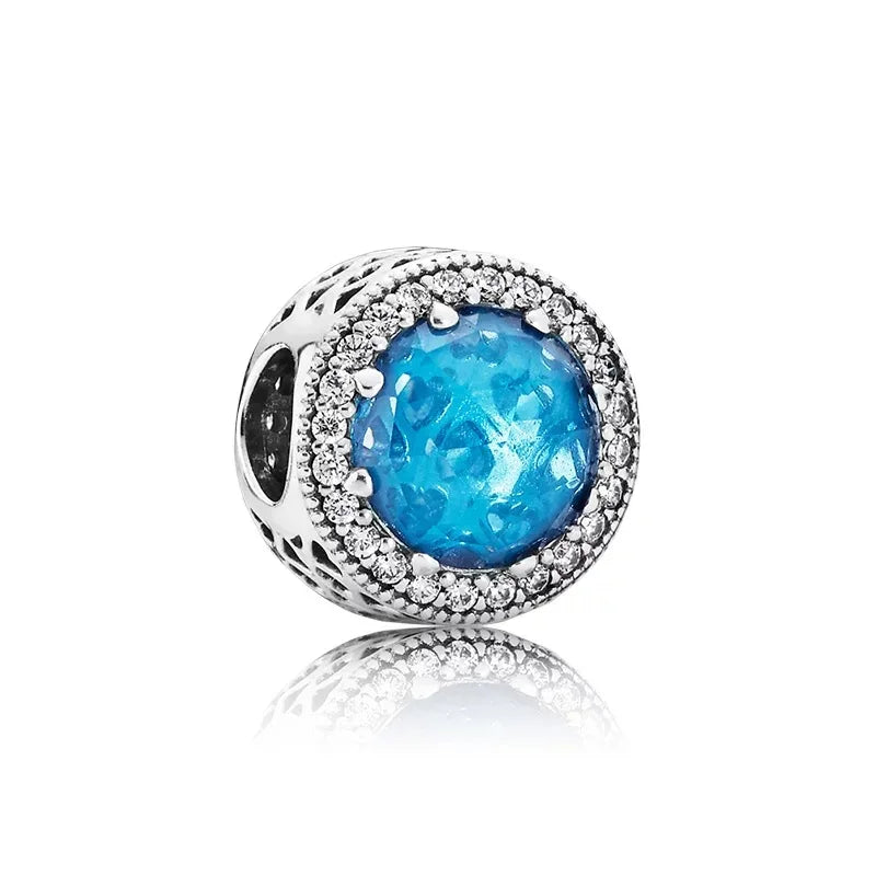 Ocean Blue Coconut Tree Octopus Turtle Charms for 925 Silver Bracelet Jewelry Beads for Women