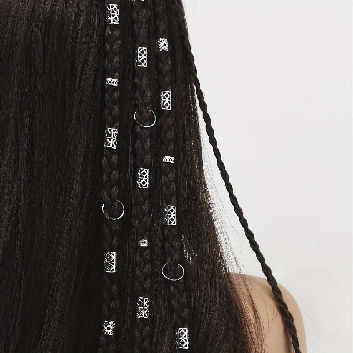 80 Pieces Dreadlock Hair Beads Stylish Alloy Hair Accessories for Braids and Locs
