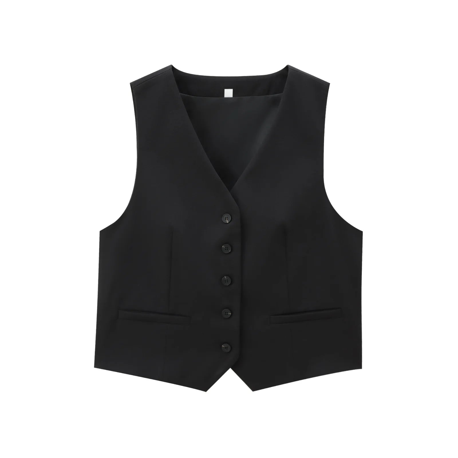 Women Slim-Fit Suit Vest and Trousers Set Vintage V-Neck Sleeveless Chic Summer Outfit