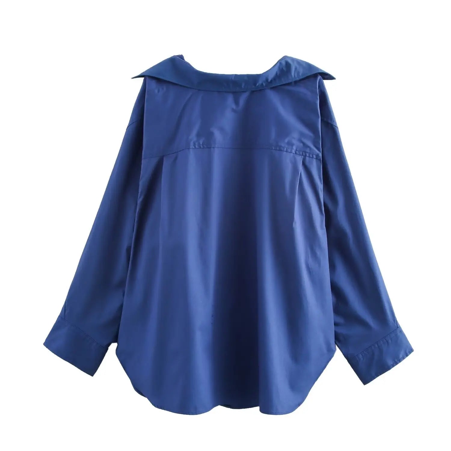 Vintage Oversized Striped Bat Sleeve Lapel Shirt for Women Long Sleeve Button Blouse Spring Autumn Casual Top