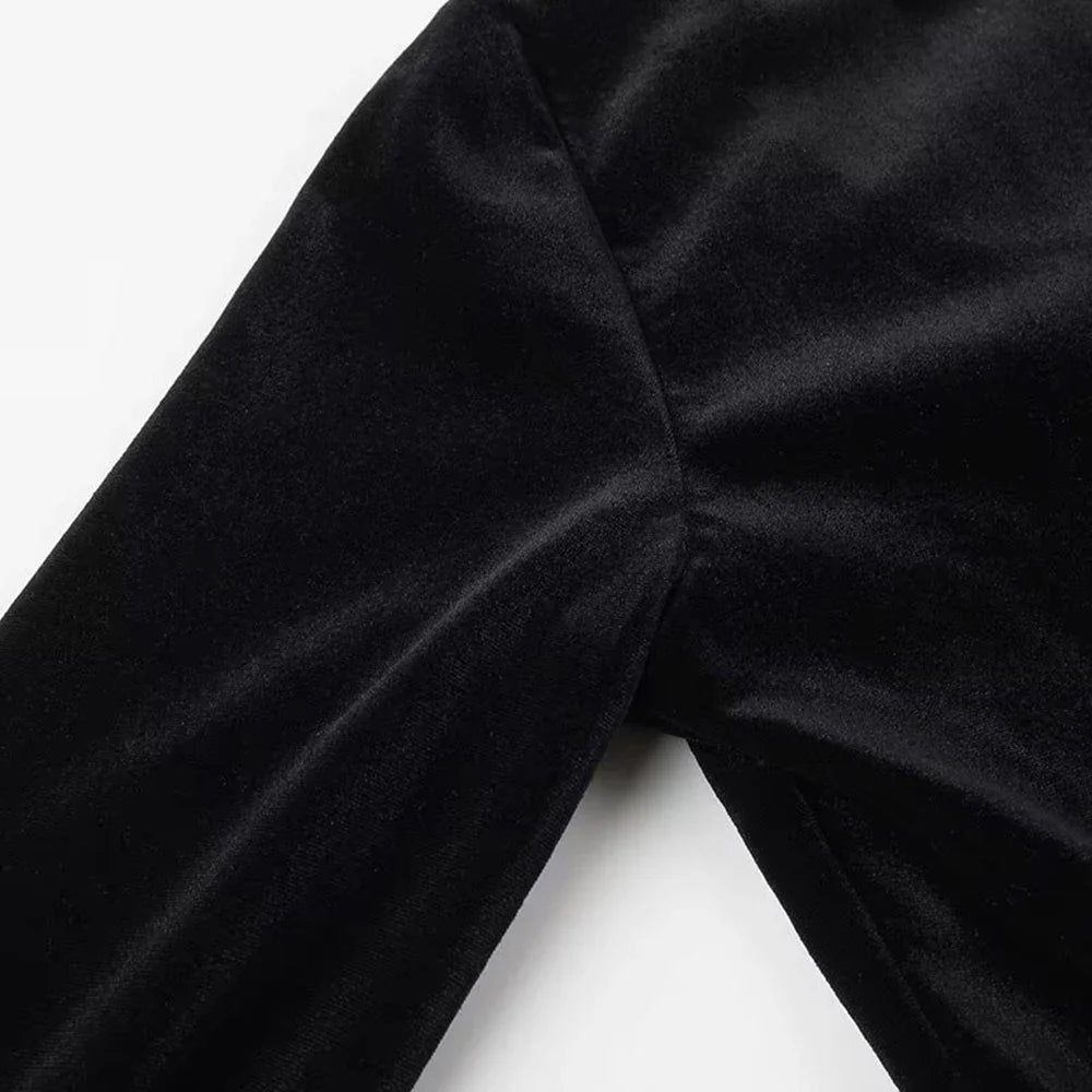 Beaded Mini Dress With Plunge Neckline And Long Sleeve