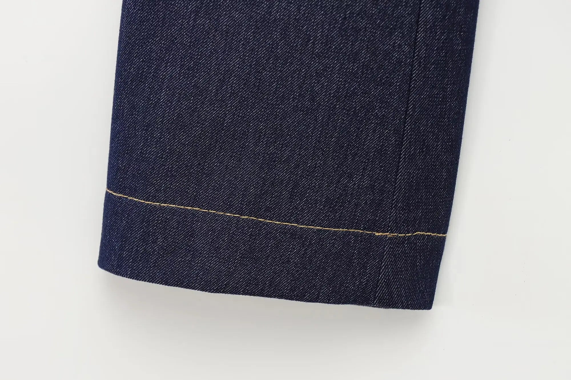 Fashion Women Solid Jacket and Wide Leg Pant Set with Cropped Coat and Zipper Details