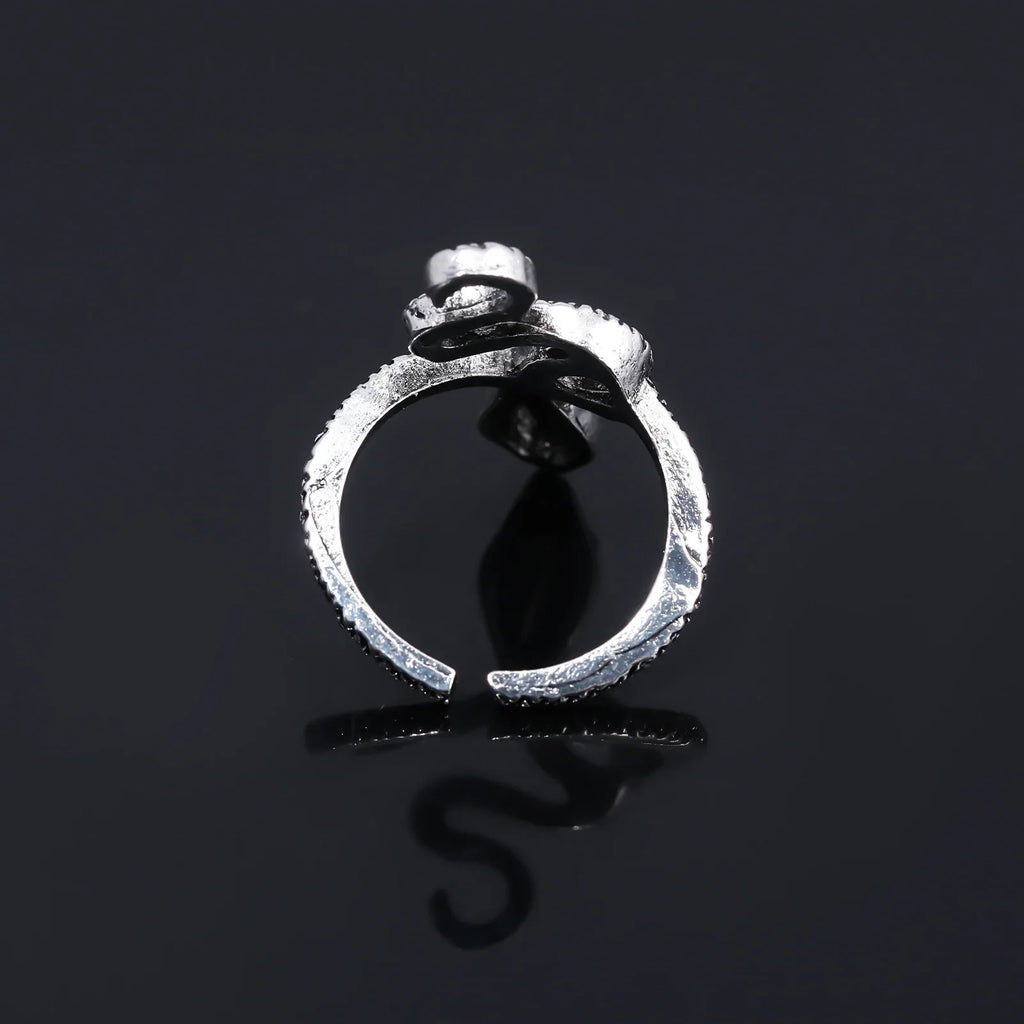 Dark Souls Adjustable Gemstone Ring Chrysanthemum Design for Cosplay Jewelry Accessories