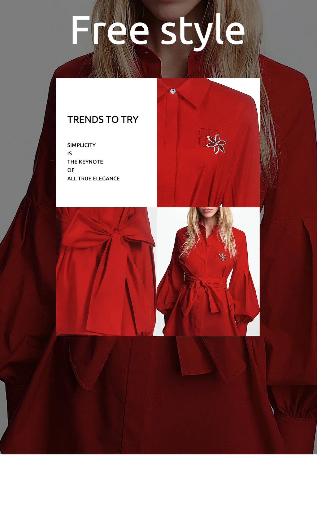 Women Embroidered Elegant Lantern Sleeve Blouse Casual Long Sleeve Office Shirt Fashionable Commuting Top