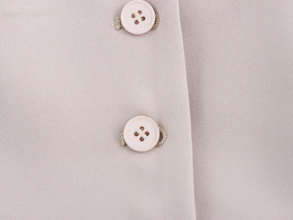 Women Fashion Solid Vest Pant Suit Set with Single Breasted Halter Cropped Top and High Waist Patchwork Trousers for Office Wear