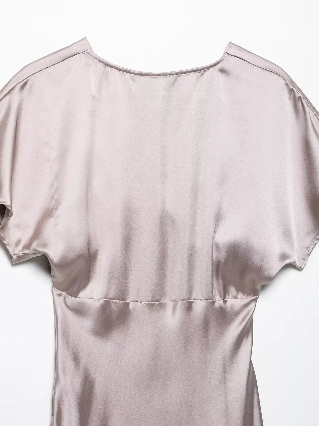 Satin V Neck Long Dress For Women Elegant Party Gown