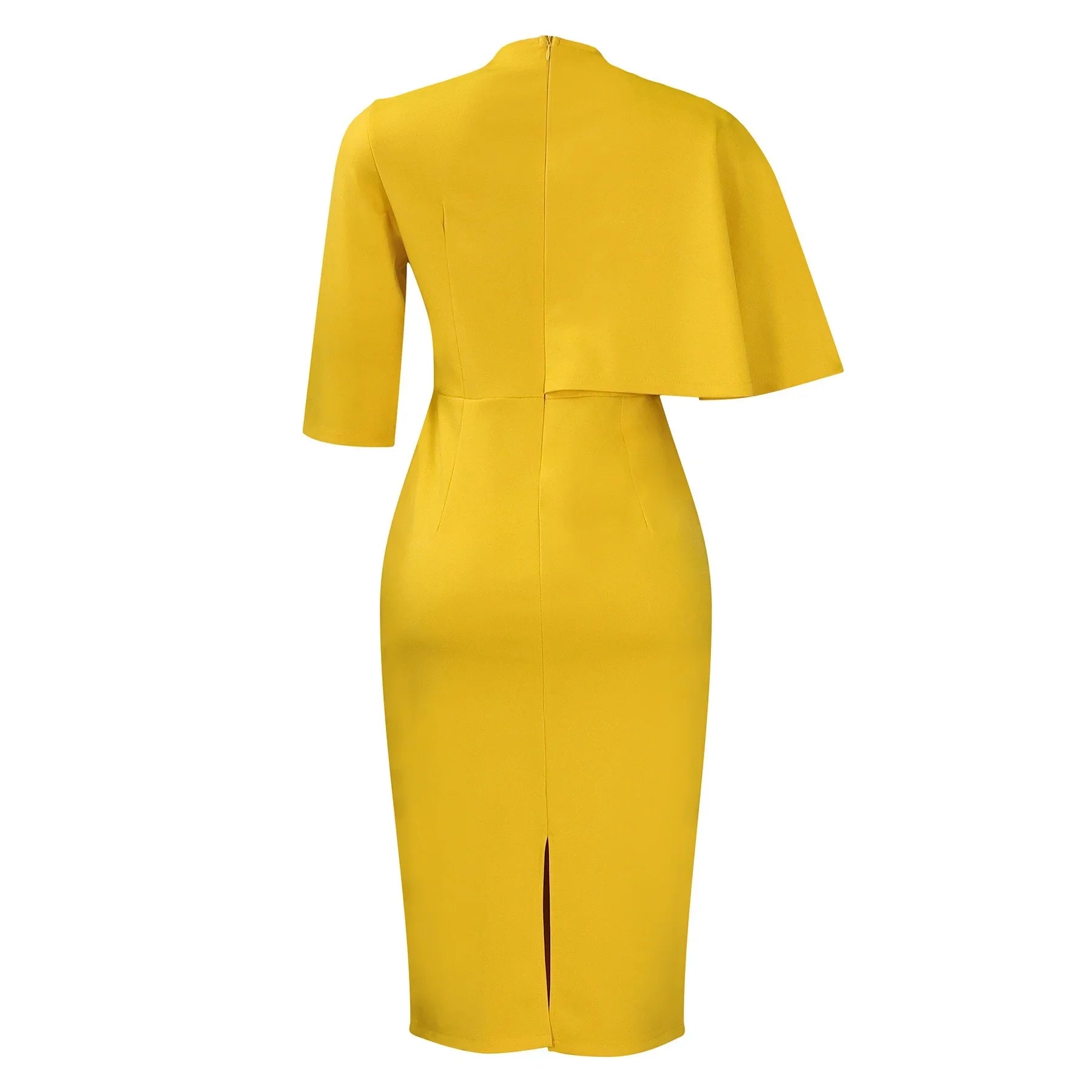 Women's Office Dress V Neck Solid Midi Formal Workwear