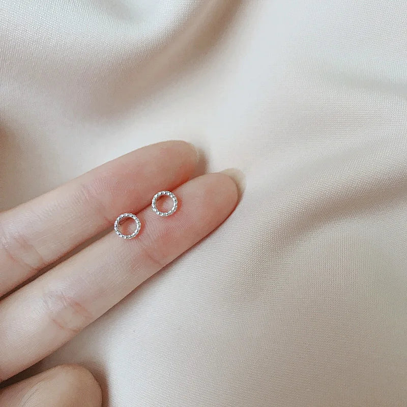 Minimalist Heart Stud Earrings for Women Hypoallergenic Silver Color Daily Wear Jewelry Gifts