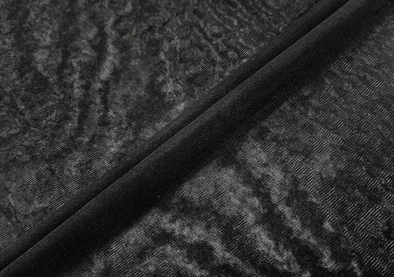 Black Mesh Beach Cover Up Dress For Women See Through