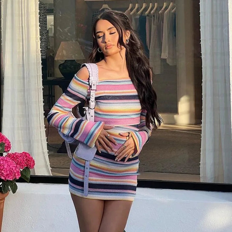 Off Shoulder Sexy Dress For Women Spring Fashion Mini Dress