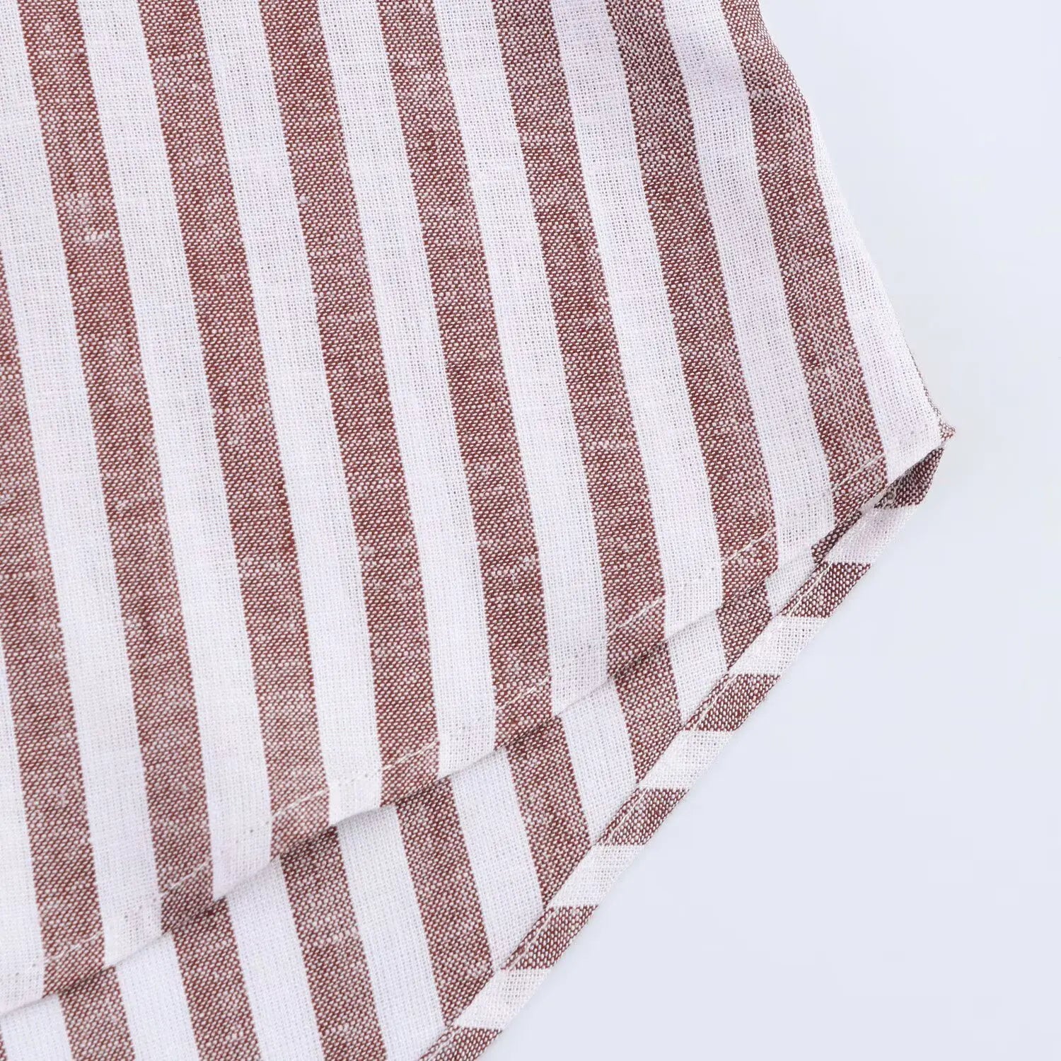 Women's Collared Shirt with Wide Sleeves Simple Striped Single Breasted Stylish Spring Top