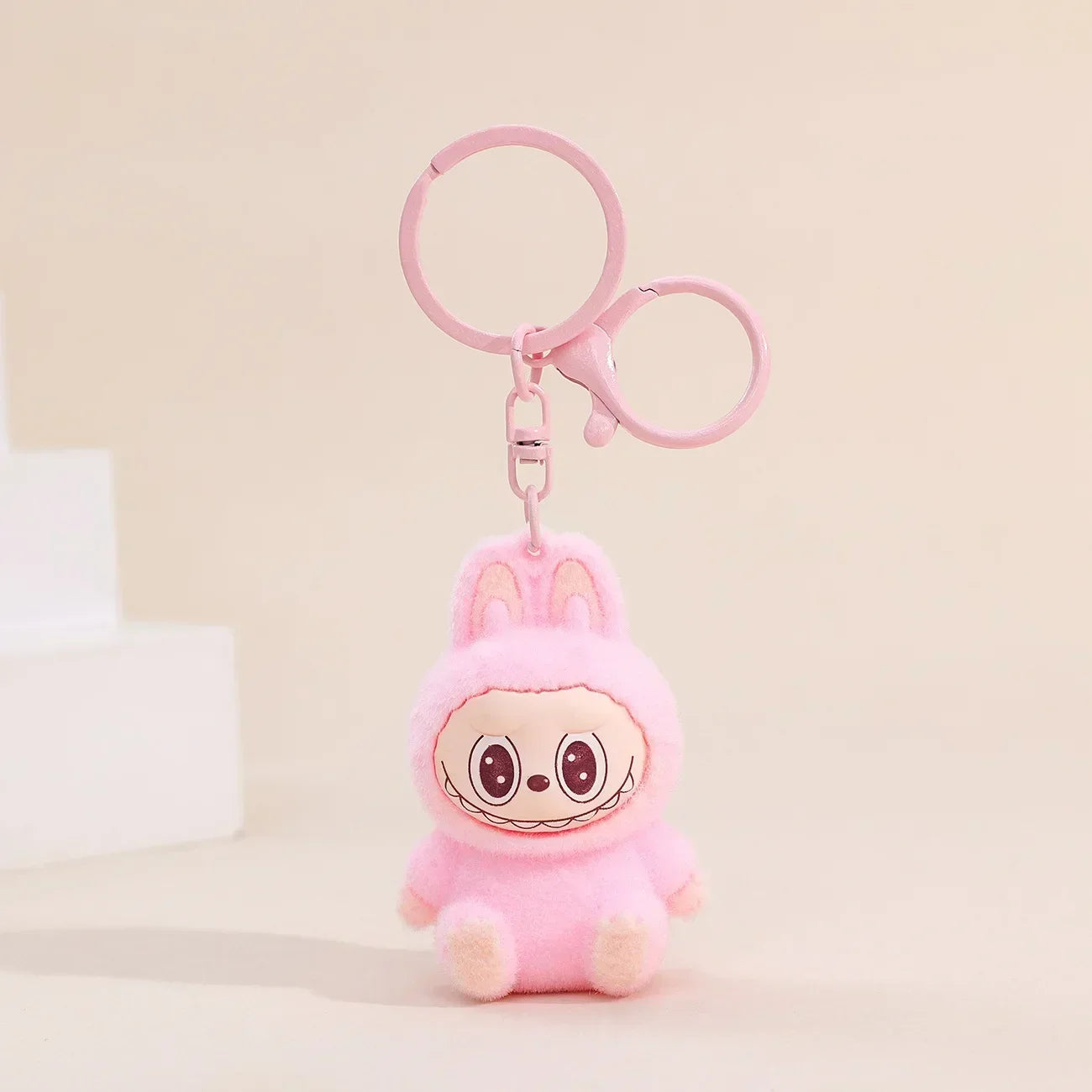Kawaii Labubu Doll Keychain Cute PVC Pendant Toy Phone Bag Charm Car Accessories