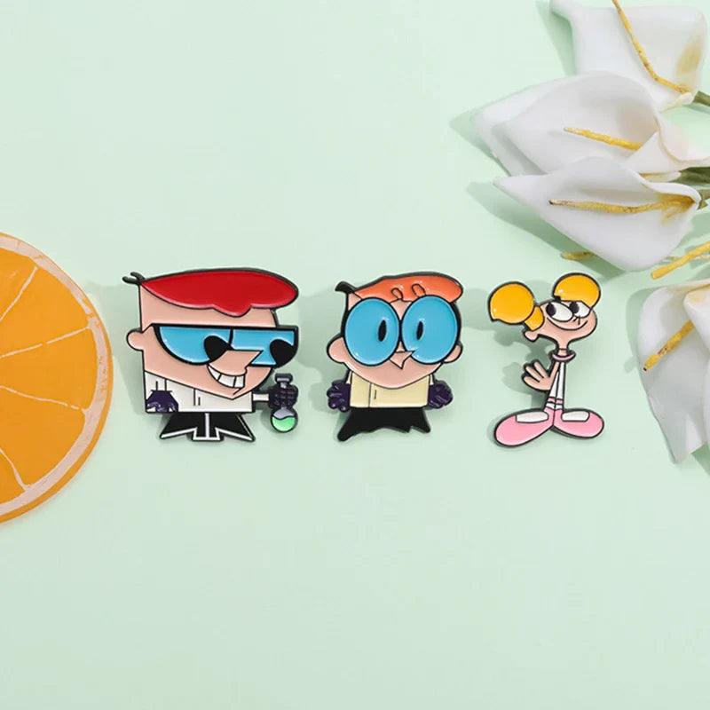 Cartoon Character Enamel Pins Set Cute Anime Brooches Fashion Accessories