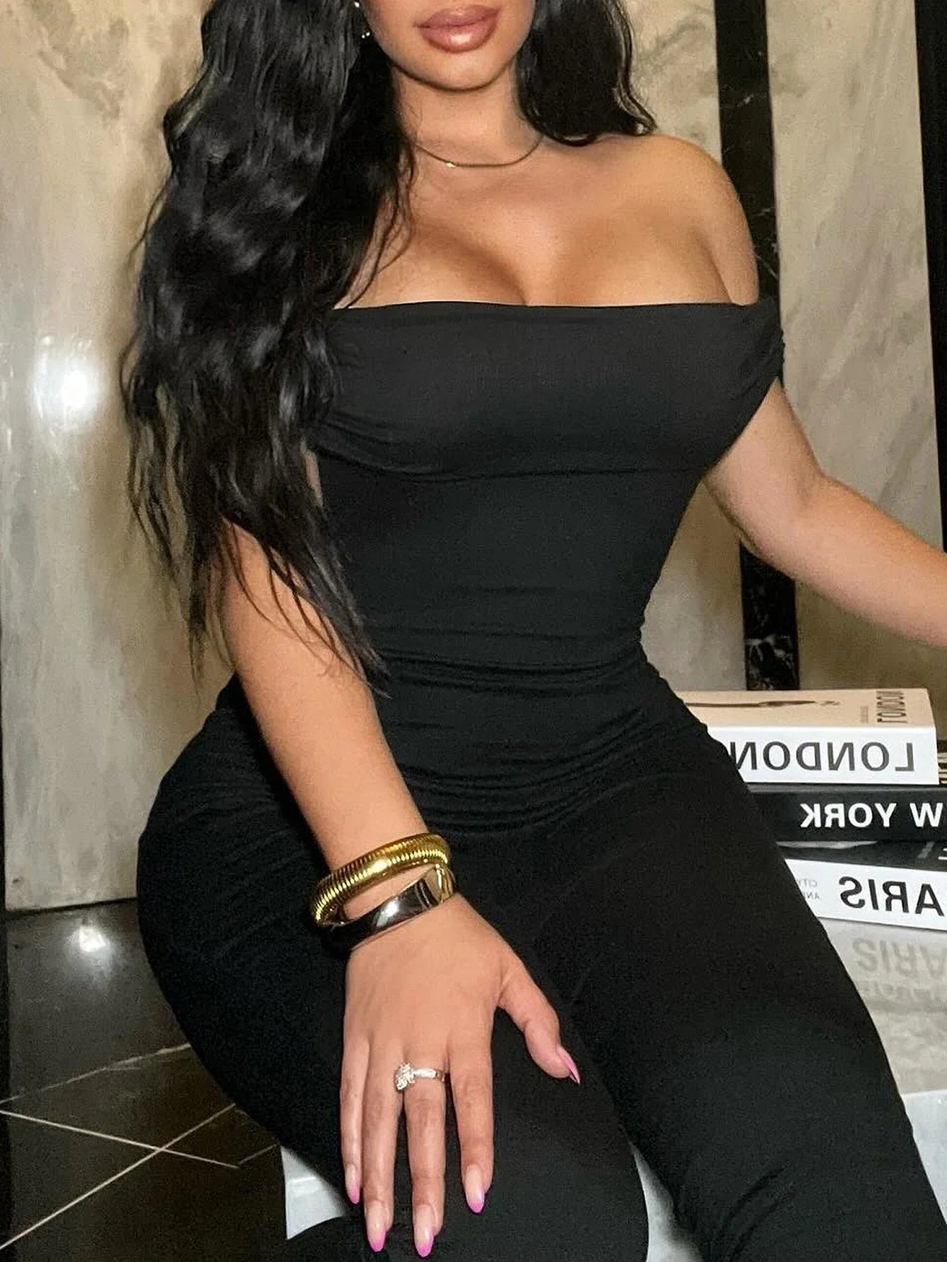 Women's Sexy Slim Fit Strapless Backless Tight Solid Color Sports Jumpsuit Pants