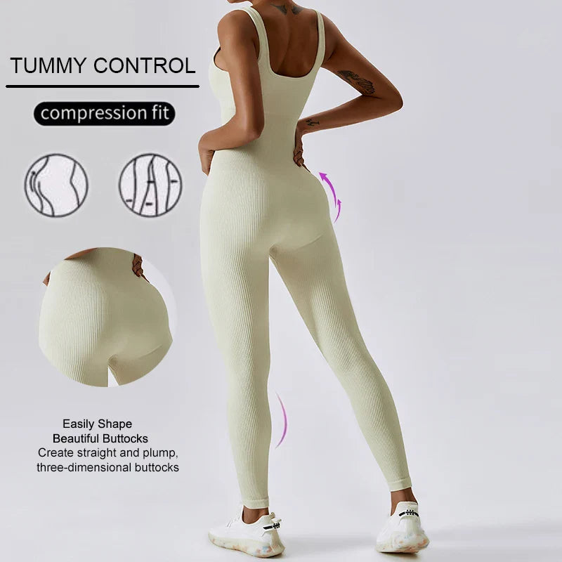 Seamless Yoga Jumpsuit For Women High Stretch Fitness