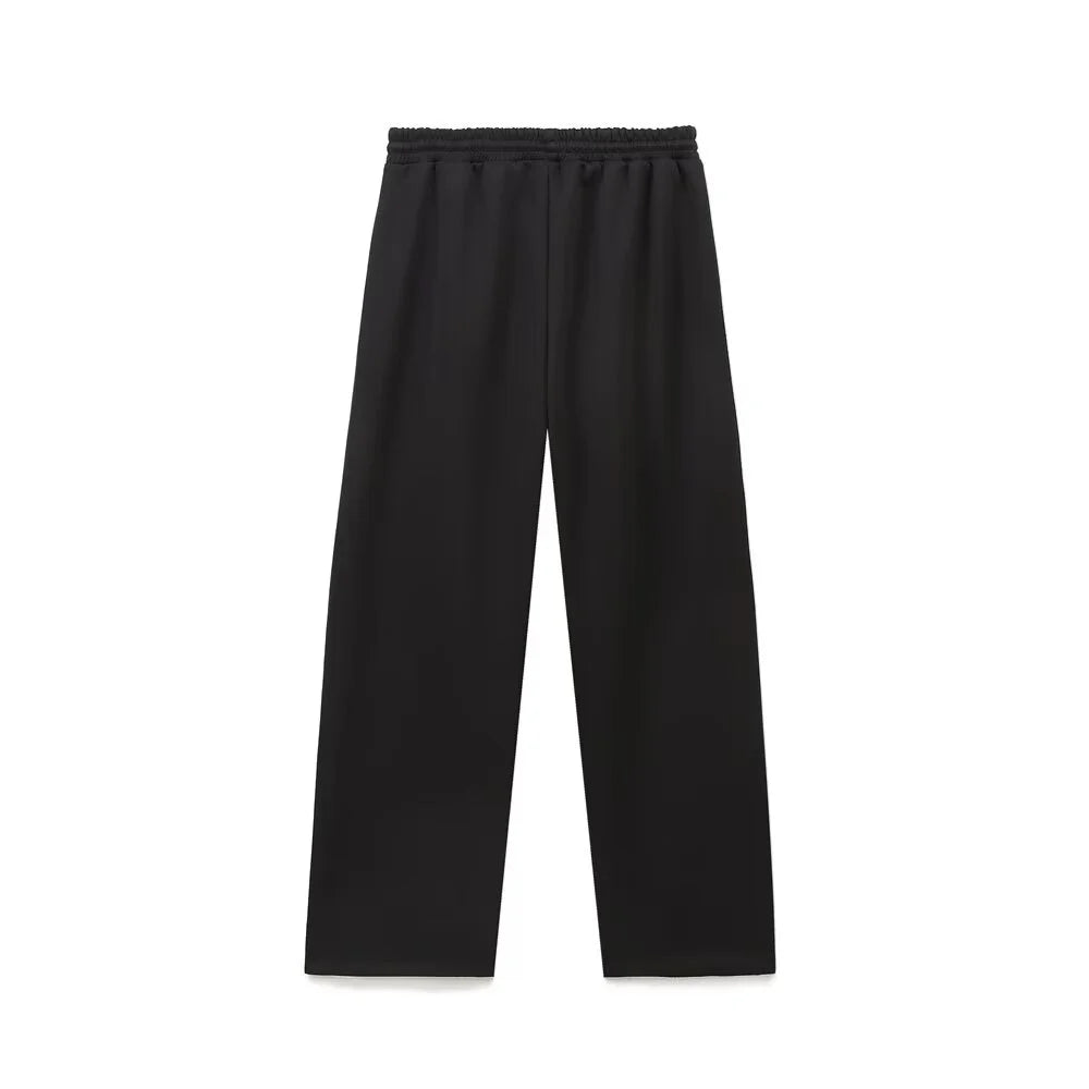 Women's Fashion Casual Zipper Pilot Jacket and High Waist Wide Leg Pants Set with Side Stripes