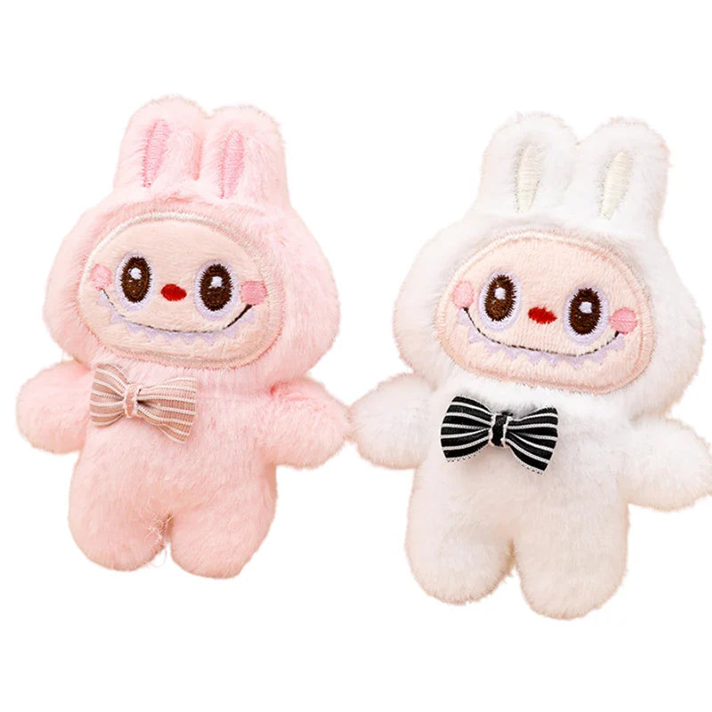 Kawaii Cartoon Labubu Plush Keychain Doll Cute Anime Pendant for Girls Birthday Gifts and Backpack Accessories