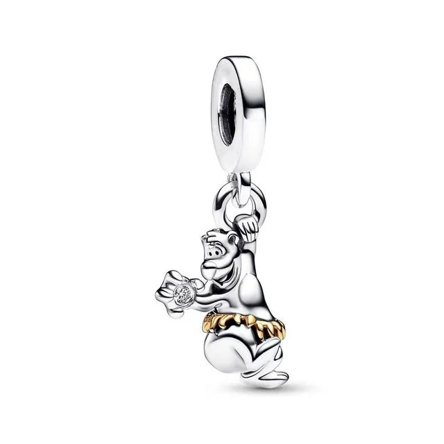Mickey Mouse Minnie Mouse Sterling Silver Charm Beads for Bracelets