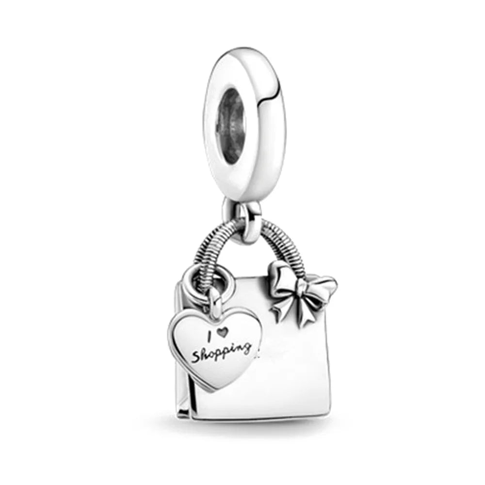 Heart and Angel Charms for 3mm Bracelets - 925 Silver DIY Jewelry Accessories for Women