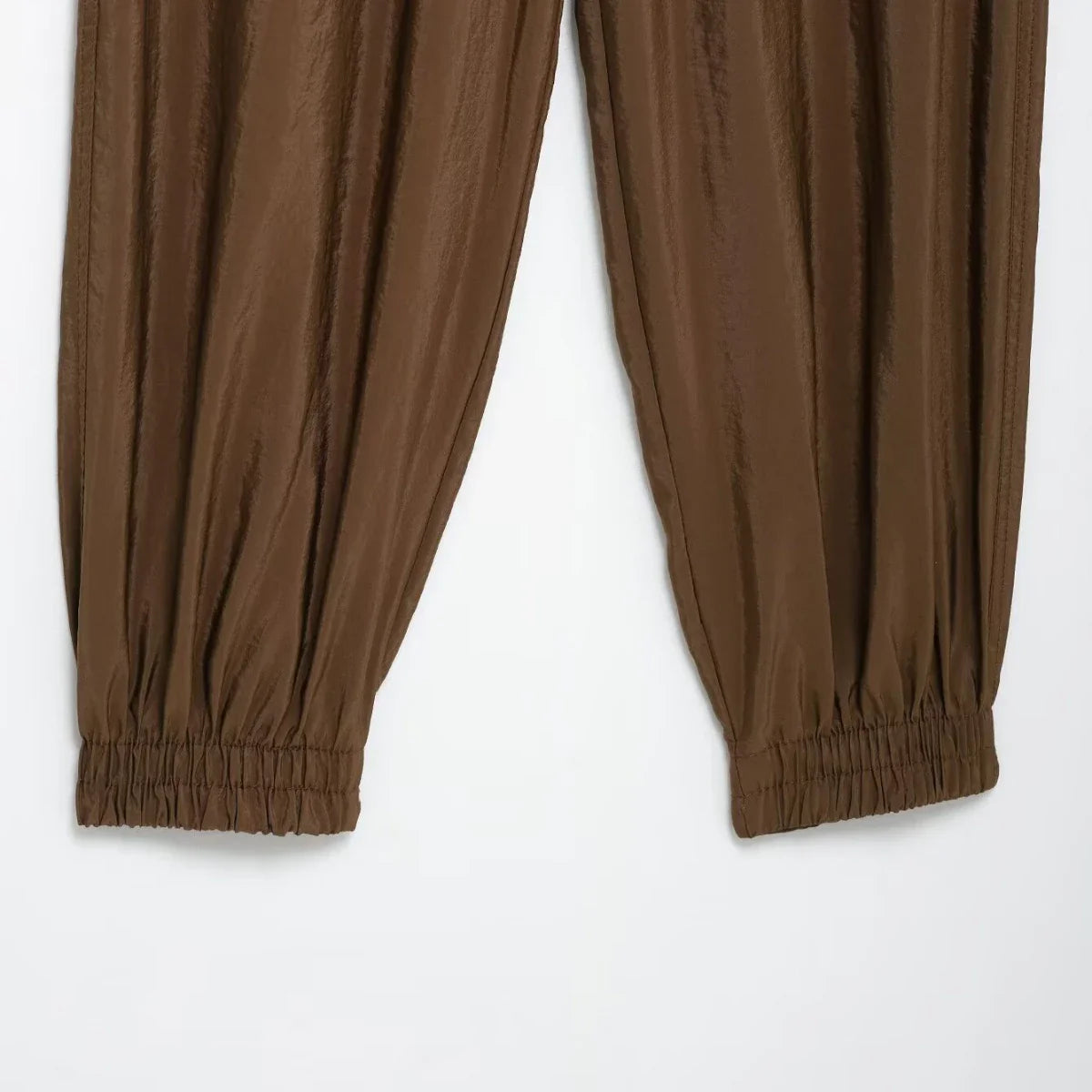 Women's Chic Pleated Tops and Trousers Set with Lapel Long Sleeves and High Waist Pants for Spring Summer Fashion