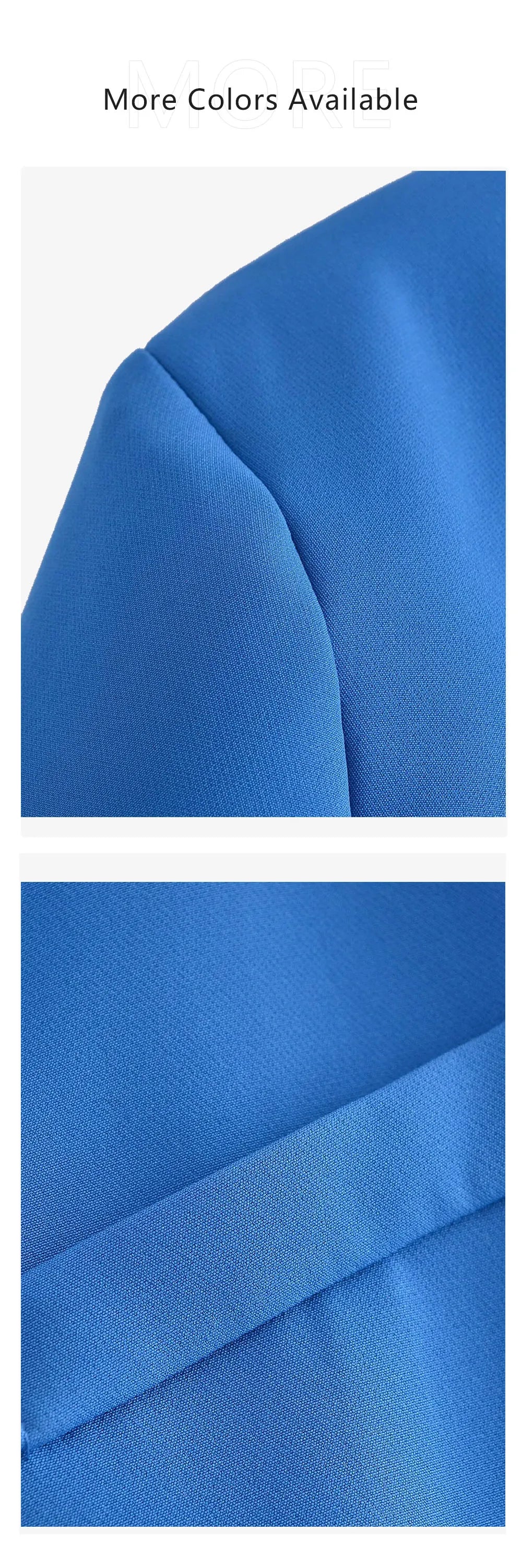 Women's Solid Color Suit Set with Buckle Free Belt Design for Spring and Summer Fashion