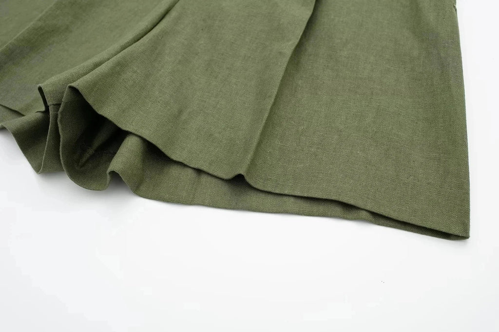 Casual Linen Sleeveless V-Neck Vest for Women Single Breasted Office Fashion Lightweight Linen Top