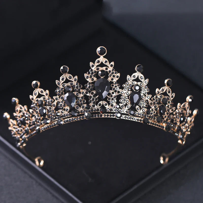 Silver Crystal Bridal Tiara Crown Wedding Hair Accessories Handmade Headpiece for Bride and Bridesmaid