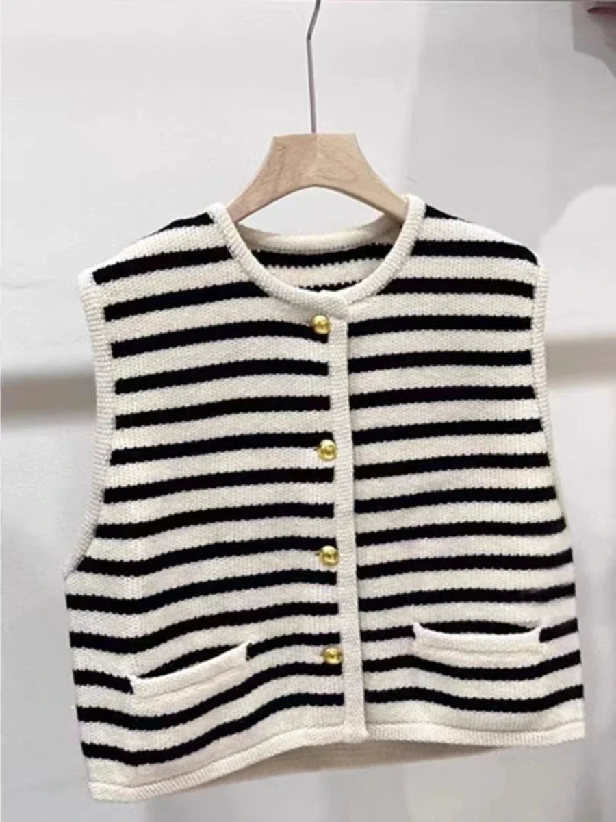 Knitwear Two Piece Set Women's Sweater Cardigan Vest Long Sleeve Blouse and Pants Ensemble