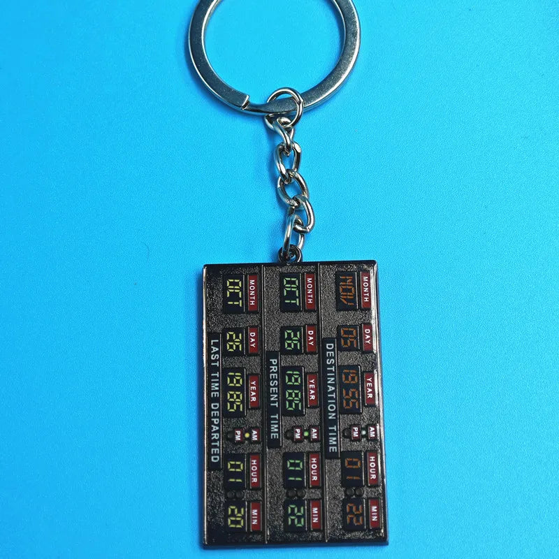 Time Circuits Keychain Replica Inspired by Back to The Future Delorean Time Travel Gift for Classic Movie Fans