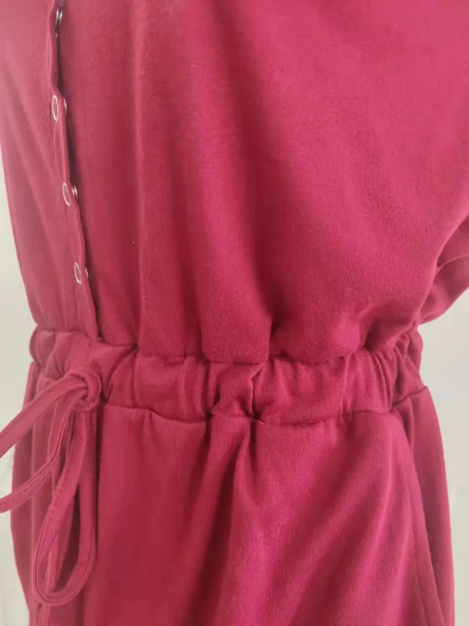 Sleeveless Summer Jumpsuit for Women with Waist Tie Casual Loose Fit Wide Leg Shorts