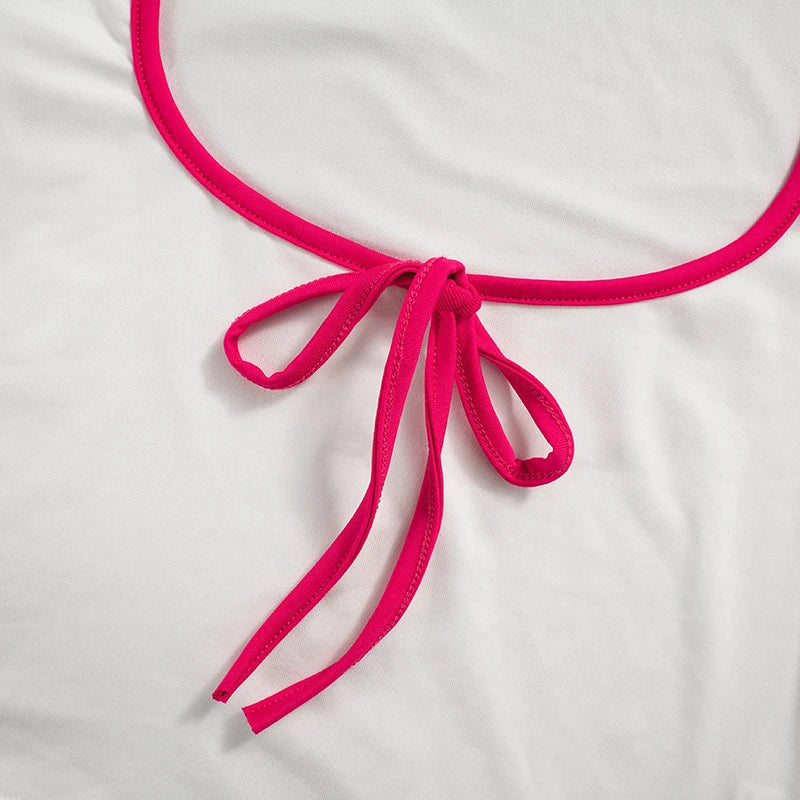 Women Two Piece Party Outfit Set Sexy Short Sleeve Crop Top and High Waist Pleated Mini Skirt Summer Fashion Ensemble